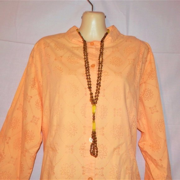 Alfred Dunner 18W Yellow Twinset 2 Piece Top Button Blouse Stretch Knit Top H639 - Picture 4 of 7